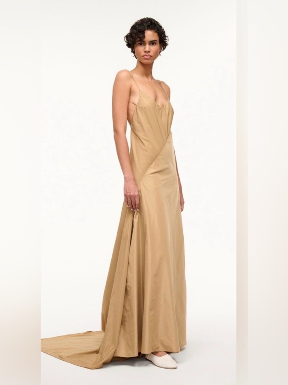 STAUD MAXI LEONARDO DRESS FAWN - Picture 2 of 5